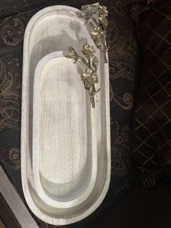 Wood tray set
