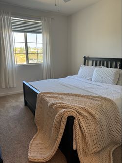 King bed frame with storage drawers