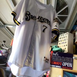 Brewers Baseball Jersey Size Men’s 48 Or XL