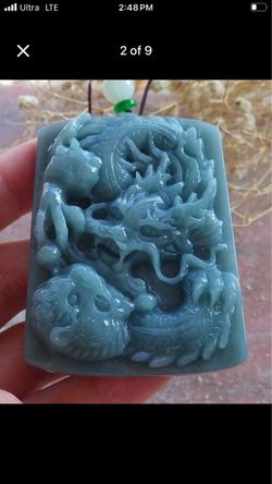 Exquisite Certificate Jadeite Jade Green Wealth Dragon tiger pendant