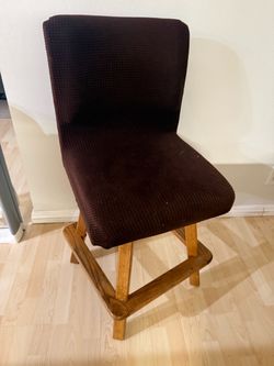 Oak swivel barstools set of 3