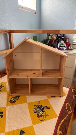 Wooden Dollhouse Shelf Unit IKEA