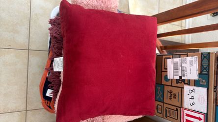 16” x 16” faux suede throw pillow