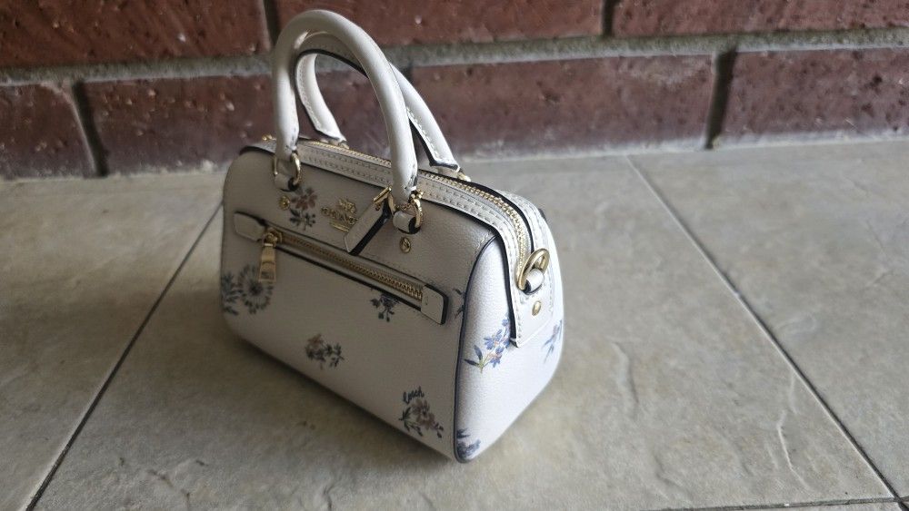 Coach Micro Mini Rowan Satchel Crossbody With Dandelion Floral Print