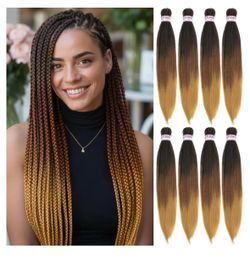 Pre Stretched Braiding Hair 24 Inch - 7 Packs Prestretched Braiding Hair For Box Braids Crochet Hair,Professional Soft Knotless Braid Hair,Yaki Straig