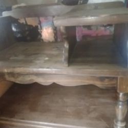 Antique Telephone Table Solid Wood