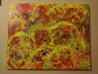 "Snosberry" oil and gesso painting