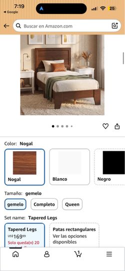 Bedframe walnut twin size