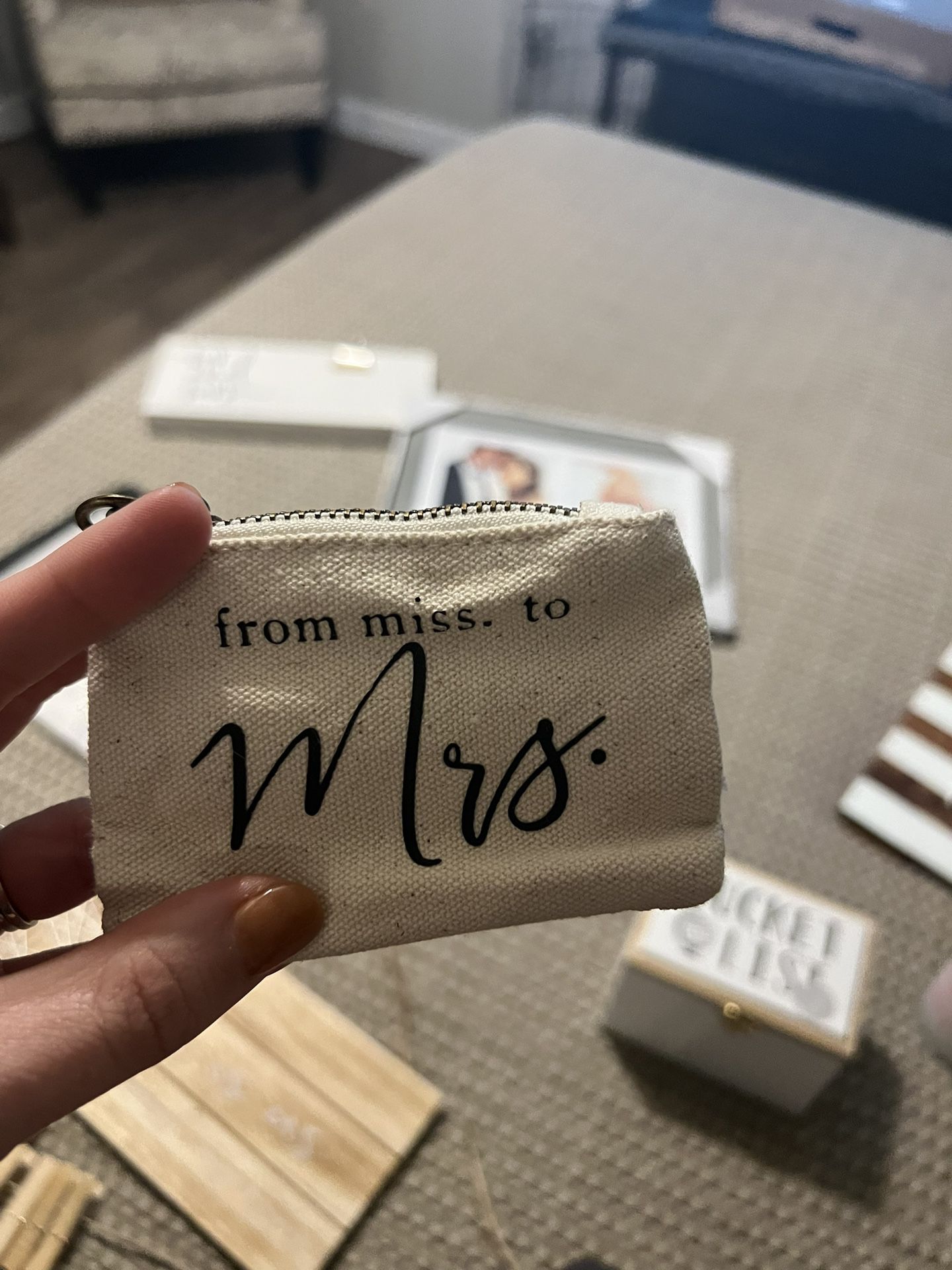 Miss To Mrs Coin Purse Or Money Keychain