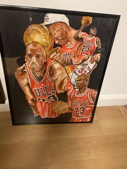 Michael Jordan Framed Painting 