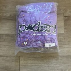Purple Sp5der Hoodie Large