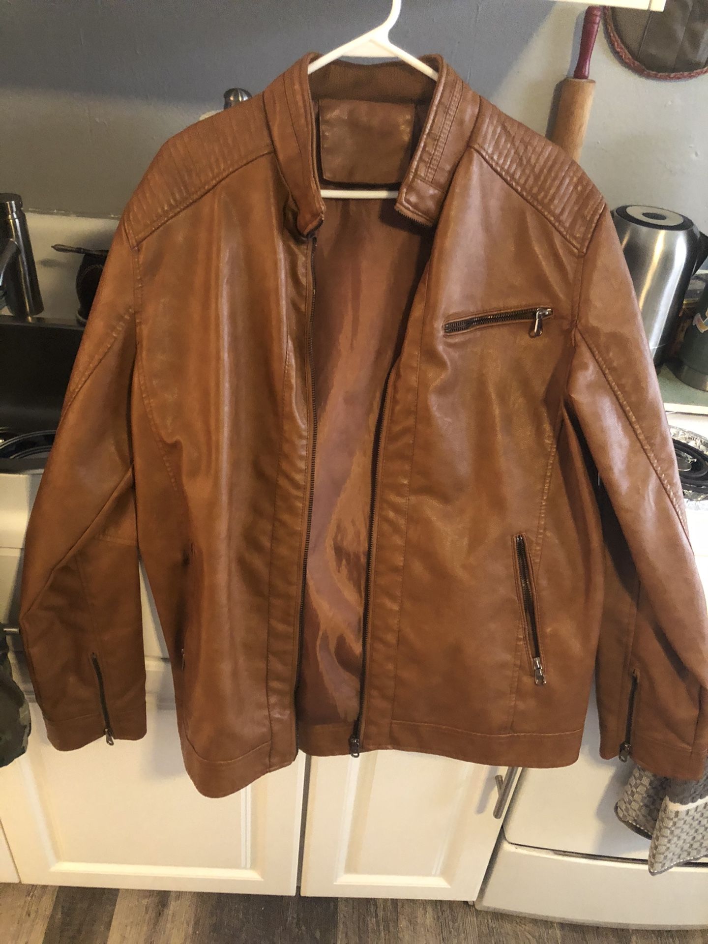 Leather jacket size M