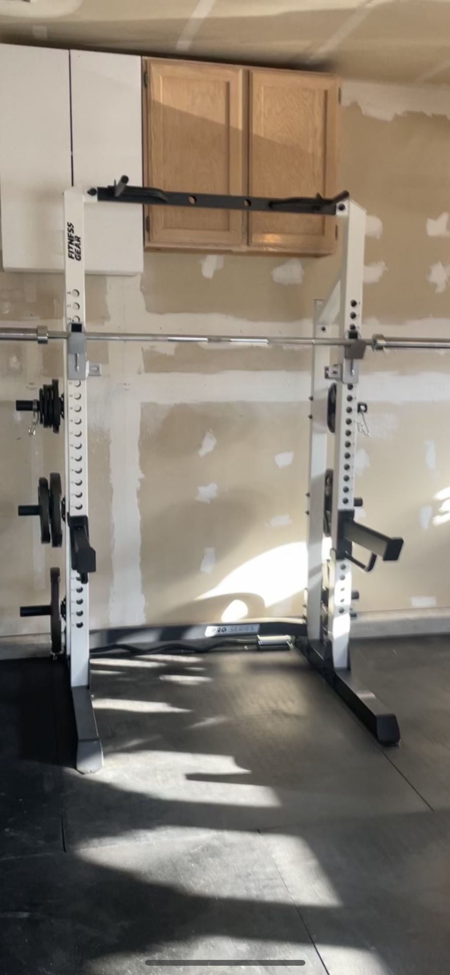 Fitness Gear Squat Rack NOT INCLUDED: BAR/WEIGHTS