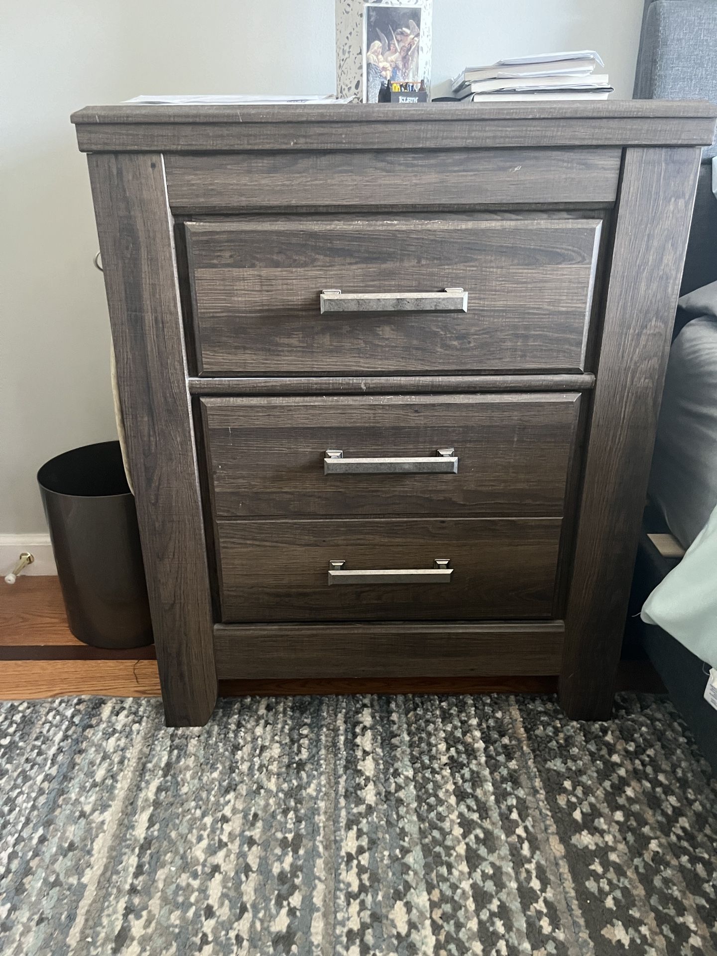 2 Drawer Side End Table 