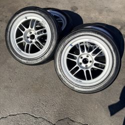 17” ENKEI RPF1 Rims and tires. AUTHENTIC JAPAN.
