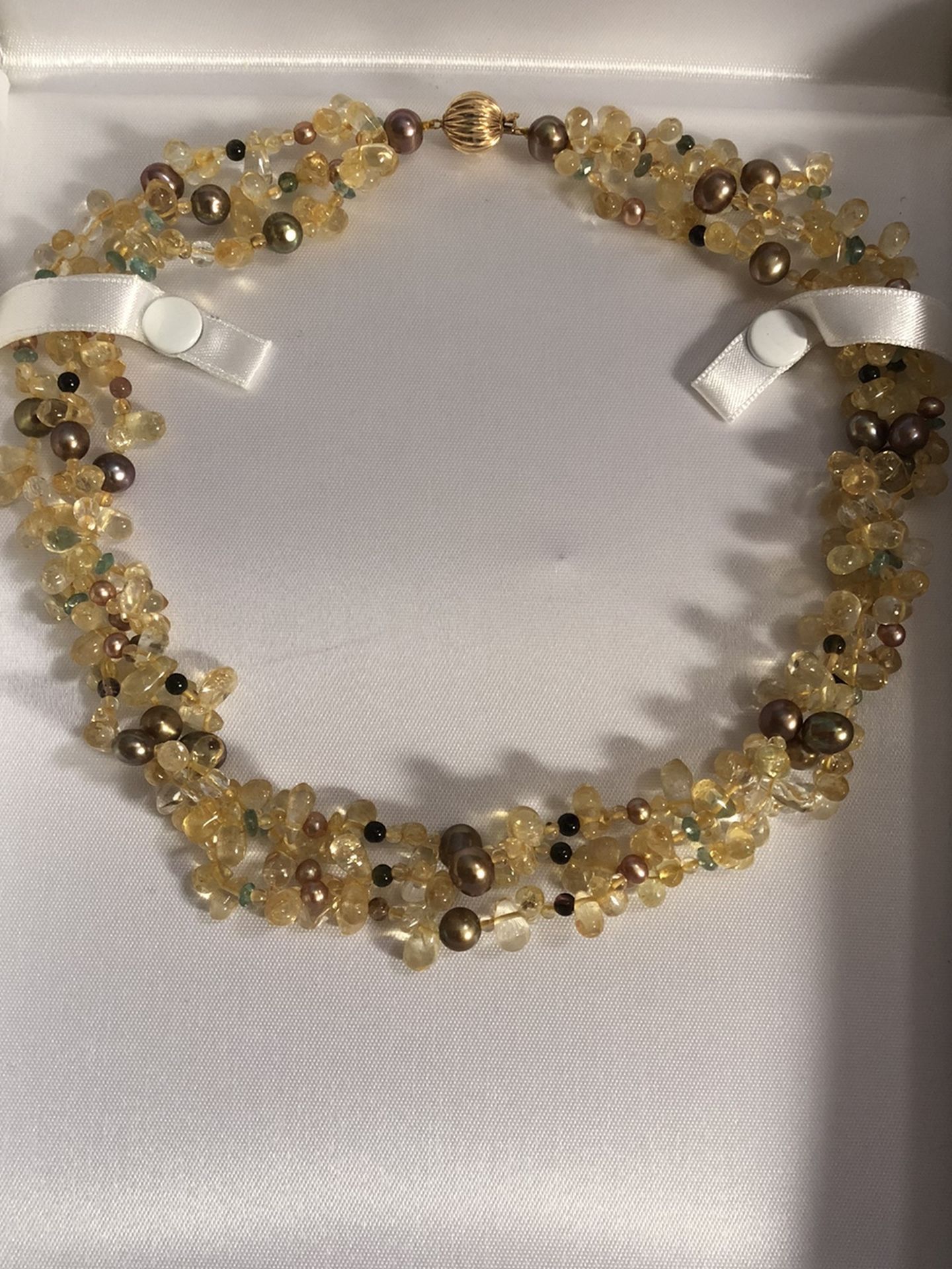 New! Fortunoff Jewelry Swarovski Crystal Pearl Choker Necklace