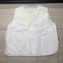 Vintage 1970s Handmade Kids / Toddlers Guy Golfing Embroidered Shirt