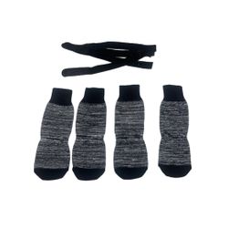 4-pc Adjustable Non Slip Protective Dog Socks Nylon/cotton