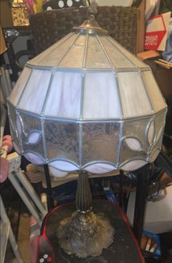 Vintage Stained Glass Lamp