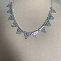 Triangle Stone Semi-Precious Turquoise Necklace - Universal Thread Light