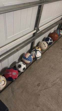 Soccer, basketball, and volleyballs for sale
