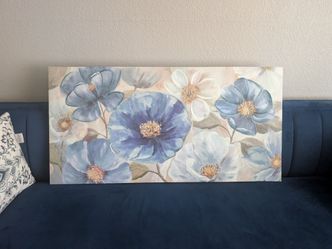 Large Floral Canvas Wall Art