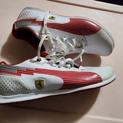 Ferrari Puma Speed Leather Shoes Sneakers 👟 Men Size 7.5 Women 9