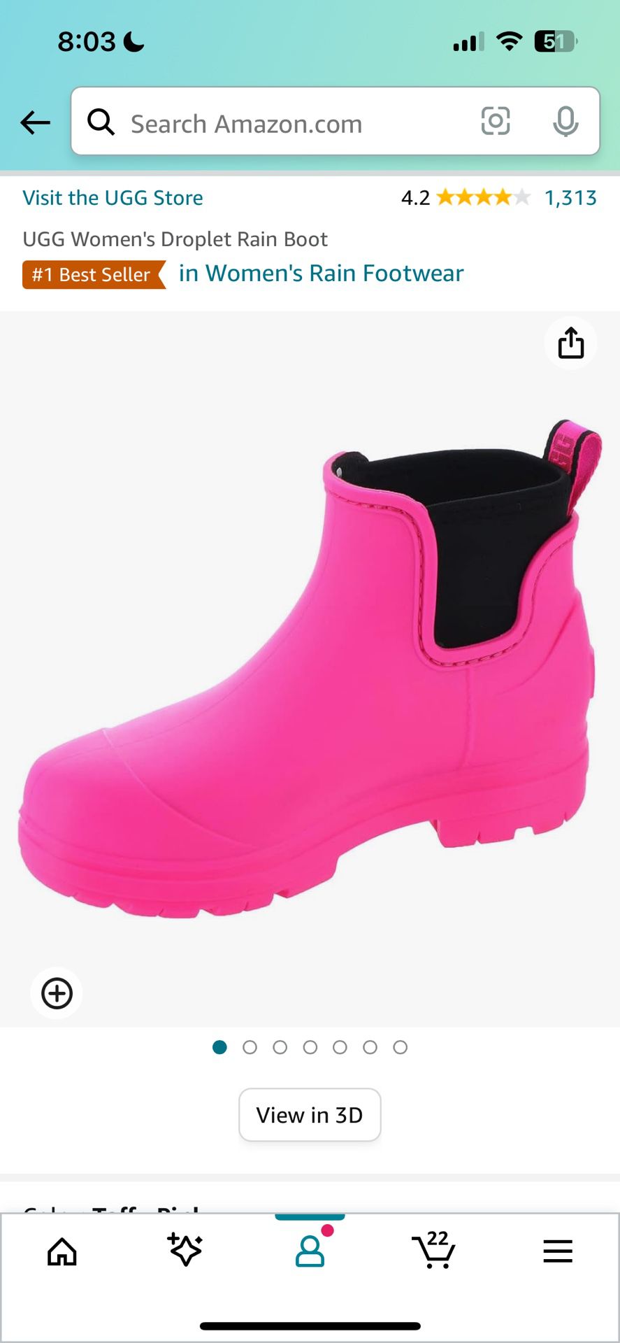 Ugg Droplet Boots (Pink) 