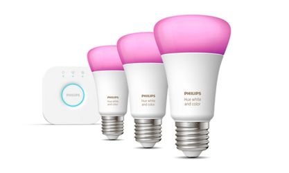 Hue Bridge + 3 Bulbs + 2 TV light Bars + 2 Remotes + Hue GO Lamp