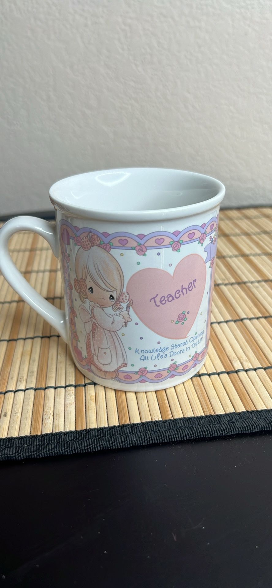 Vintage 1994 Enesco Precious Moments Teacher Coffee Tea Mug Cup