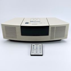 Bose Wave Radio & CD Player Clock 2 Alarms Model AWRC1P Remote White (See Video)