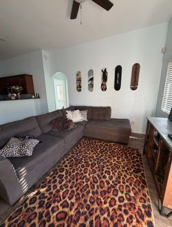 large dark grey couch