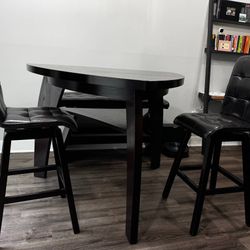 Unique! Bar-height Equilateral Triangle Shaped Dining Room Set 