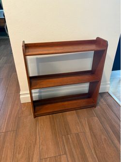 Vintage Mid Century Modern Art Deco Style Wood Bookcase Bookshelf Shelf