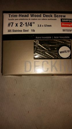 Trim head wood deck screws stainless steel 1lb box