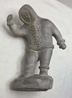 Soapstone Eskimo Hand Carved By ABBOTT