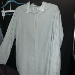 Jekaoyi Men’s linen Blend Button Up Long Sleeve New With Tags Size L. 
