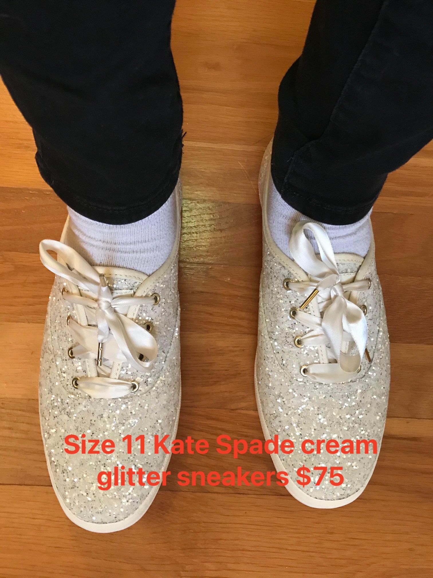 Kate Spade Glitter Cream Color Keds Size 11 Wedding Sneakers for Sale in  East Islip, NY - OfferUp