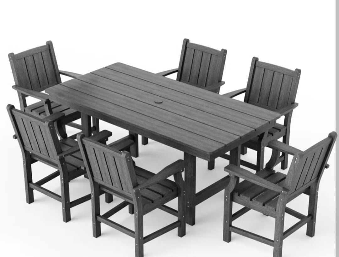 7pc HDPE Dining Table 