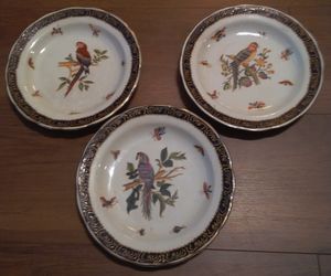 HUA PING TANG HAND PAINTED CERAMIC BIRD PLATES