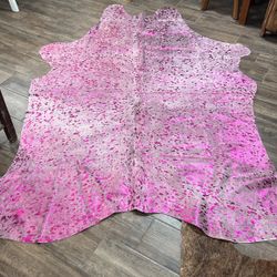 Pink Metallic Cowhide 