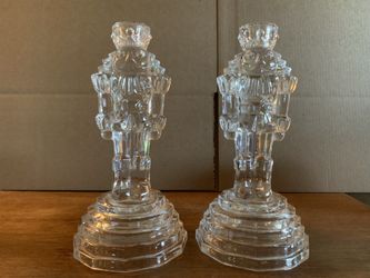 Crystal Nutcracker Candle Holders