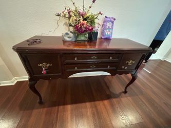 Solid Wood Executive Desk / Writing Desk – Vintage Style
