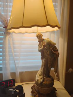 2ft French Man And Woman Mid century Lamps