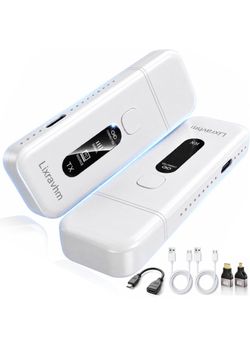 Wireless HDMI Transmitter and Receiver 4K Decode 1080P Output Ultra Low Latency, Plug&Play 2.4G/5G Portable Extender