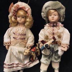 Porcelain Doll Christmas Ornaments (2)