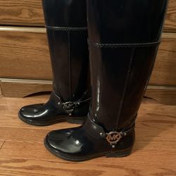 Michael Kor Navy Blue Rain Boots Size 6