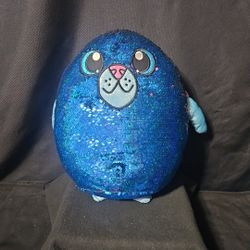 Shimmeez Series 3 Matthew Seal Blue & Pink Reversible Sequins 14" - NWT