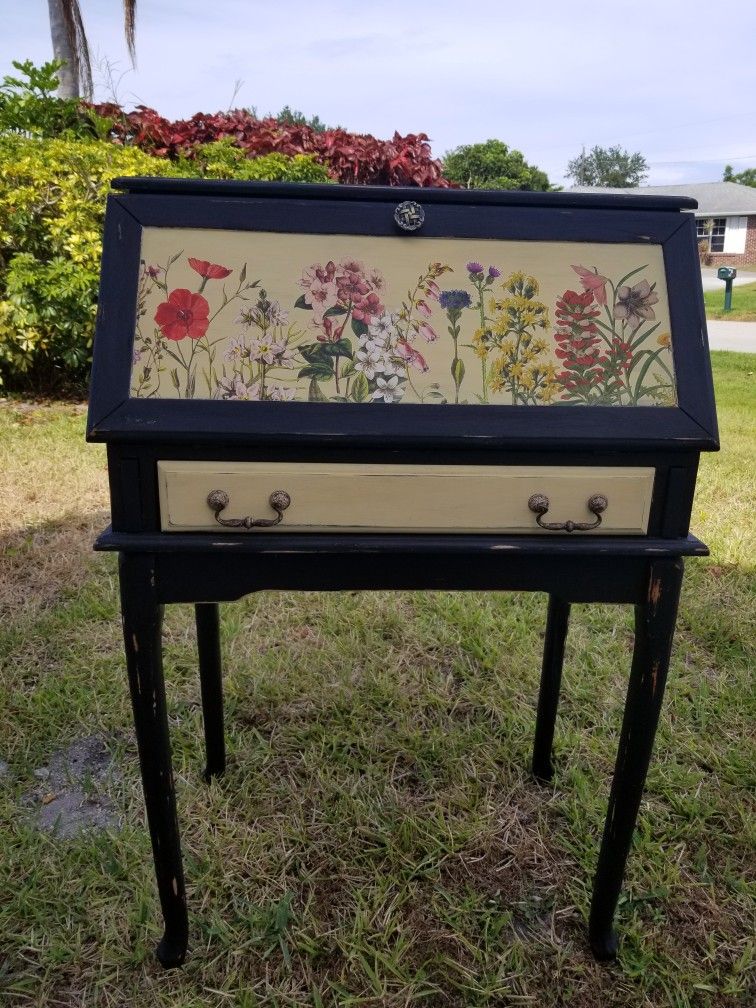 Antique Distressed Secretary Desk