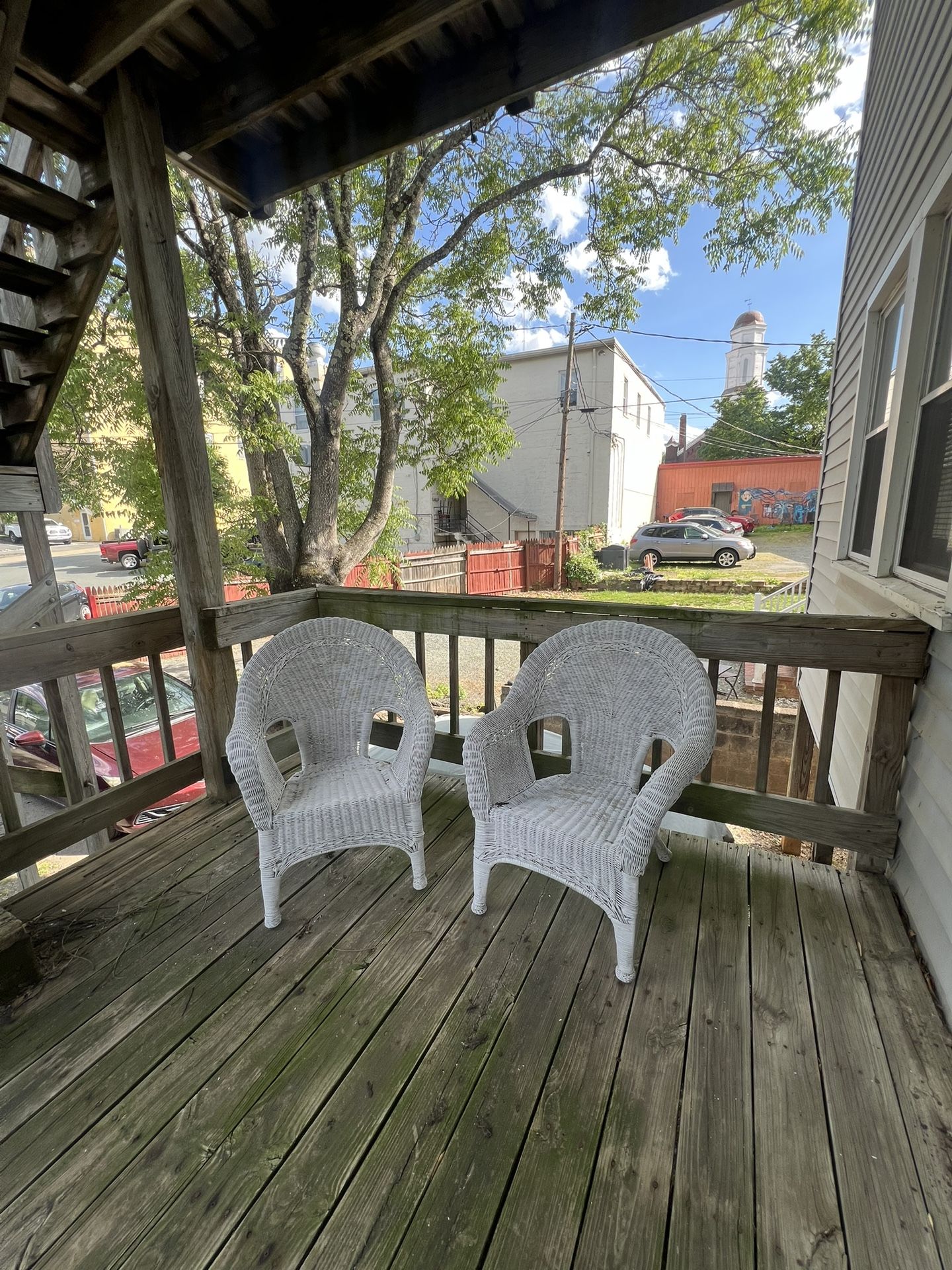 Two Wicker Chairs (w Custom New Cushions)